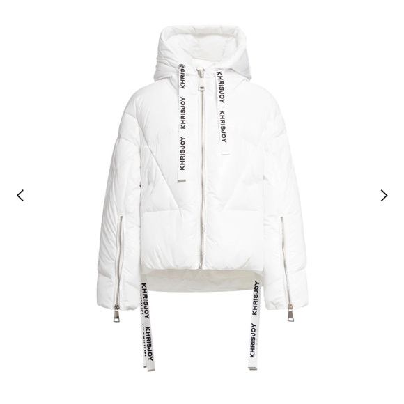 Women's White Puffer Jacket - Picture 4 of 4